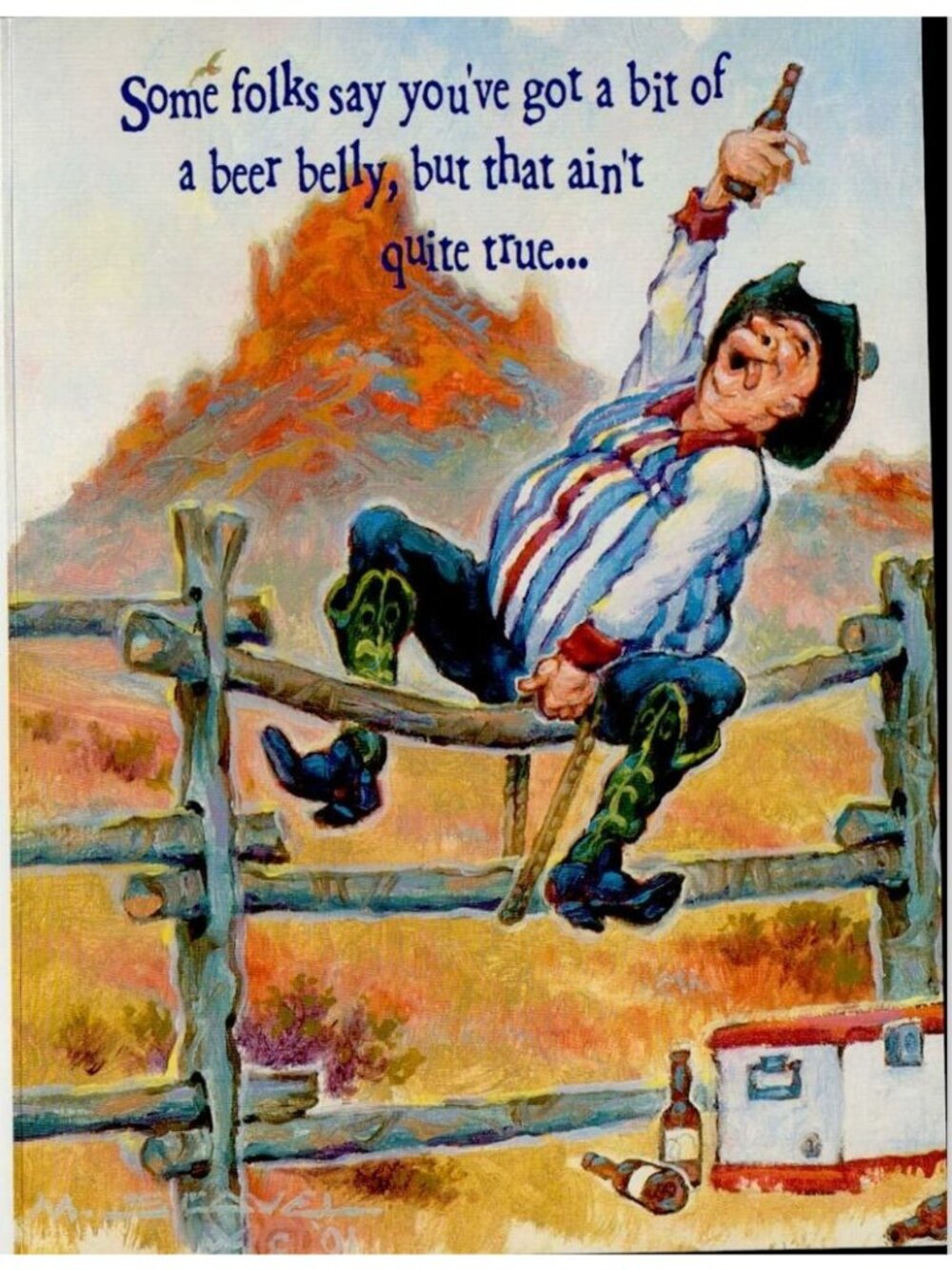 6-Pack VTG Leanin’ Tree Birthday Cards +✉ BEER BELLY Mike Scovel 2001